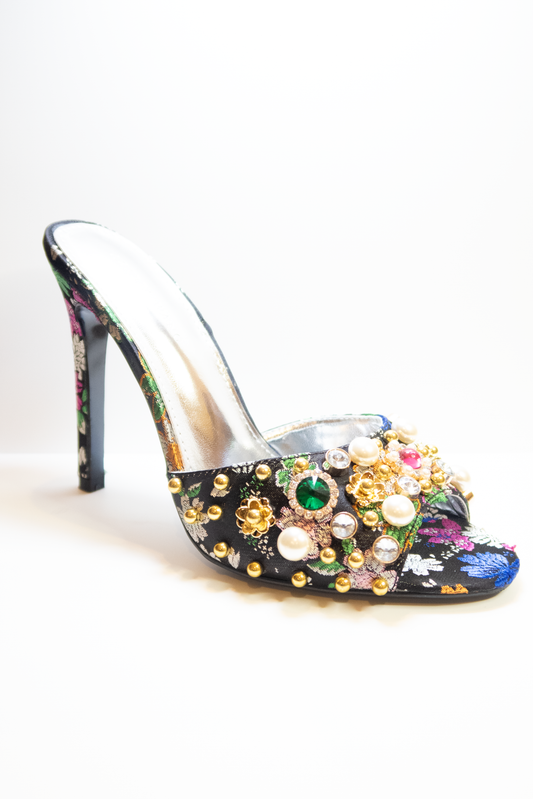 Naughty Girl Embellished Mule